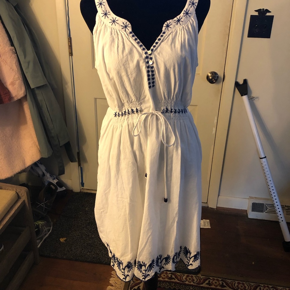 Altar’d State White and Blue Sundress